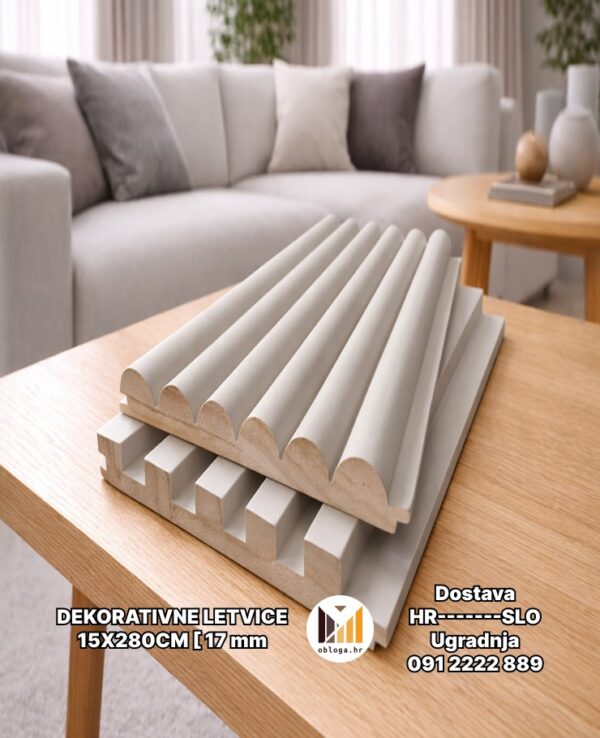 Dekorativne letvice -BEIGE- 15x280cm