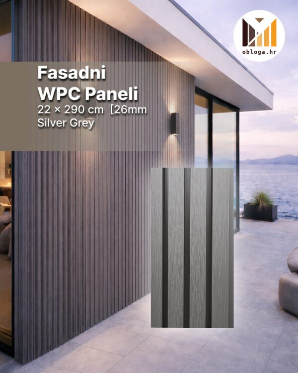 Fasadni WPC Paneli - Silver Grey Fasadni WPC Paneli - Silver Grey