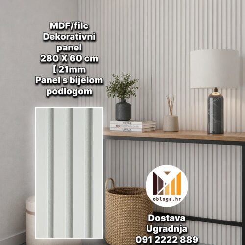panel s bijelom podlogom