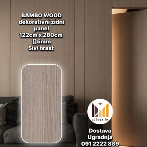 BAMBO WOOD dekorativni zidni panel - Sivi hrast BAMBO WOOD dekorativni zidni panel - Sivi hrast