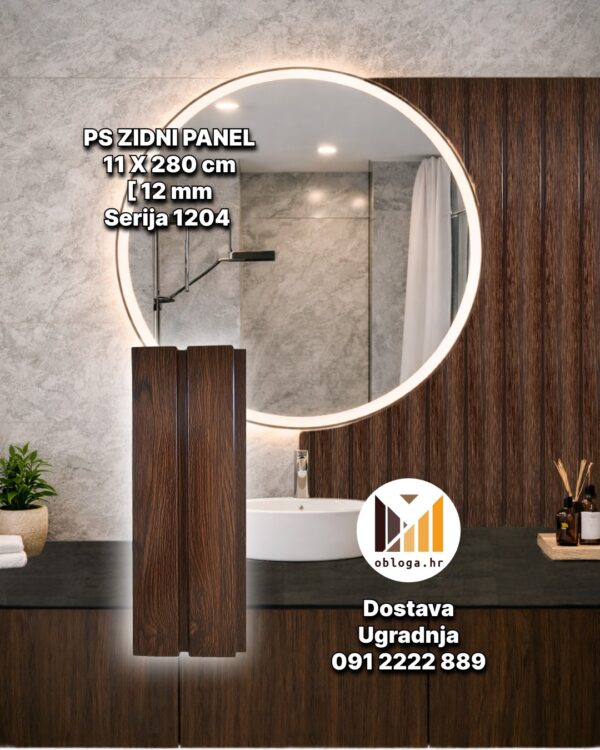 PS Zidni panel – letvice – Serija YD 1204– 280×11 cm