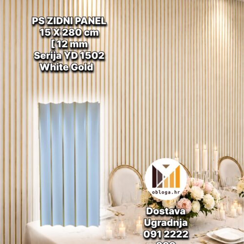 PS zidni panel letvice Serija 1502 black gold marble